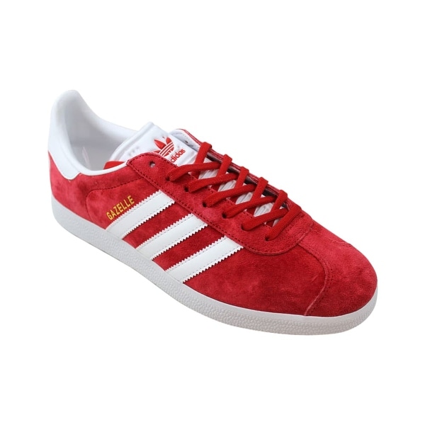 Shop Adidas Gazelle Scarlet Red/White-Gold Metallic S76228 Men's 