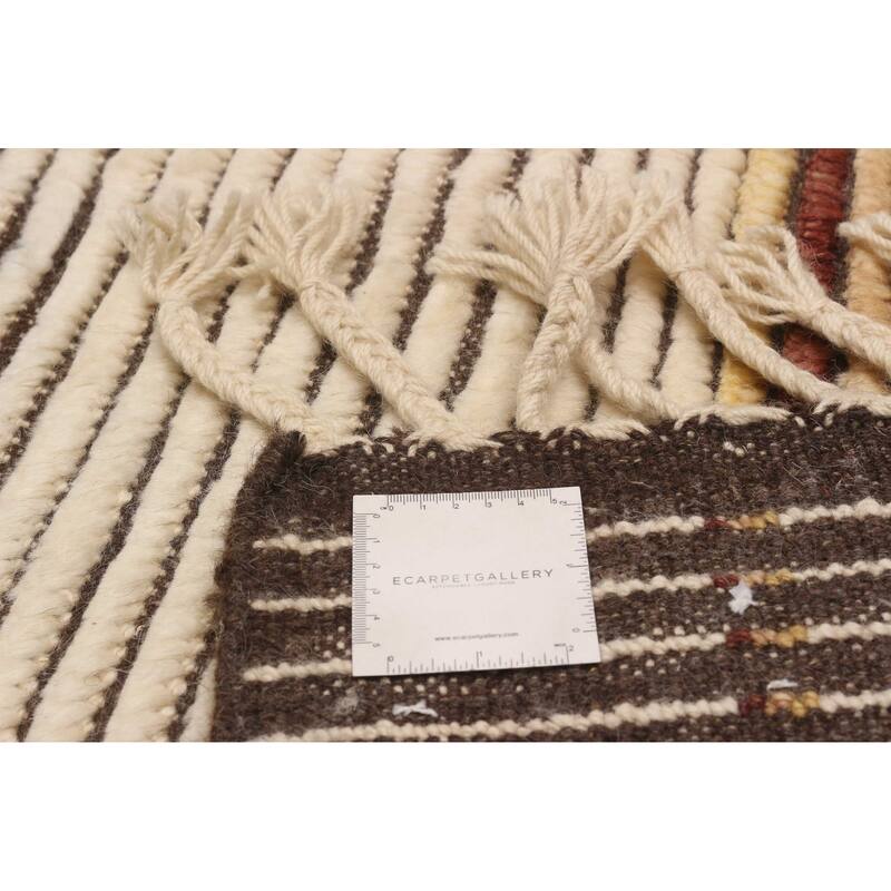 ECARPETGALLERY Hand-knotted Tangier Cream Wool Rug - 8'5 x 11'5