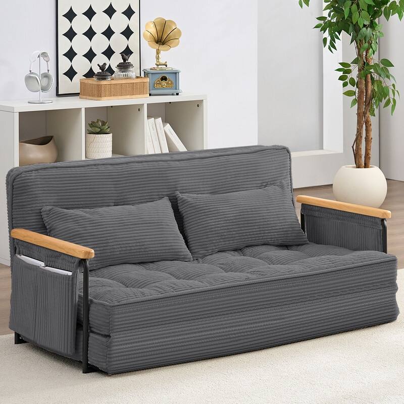 Mixoy Muti-Functional Folding Floor Sofa Bed,3-Seater,2-Seater,1-Seater Lazy Futon Sofa with 6 Position Adjustable Backrest