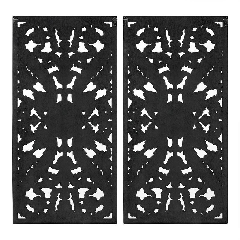 Madison Park Botanical Distressed Carved Wood Wall Decor (Set of 2)