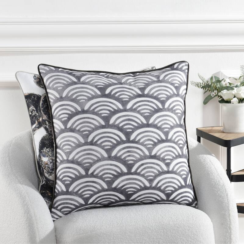 StyleCraft Norman Wyatt Home - Half Circles Pillow - Multicolor