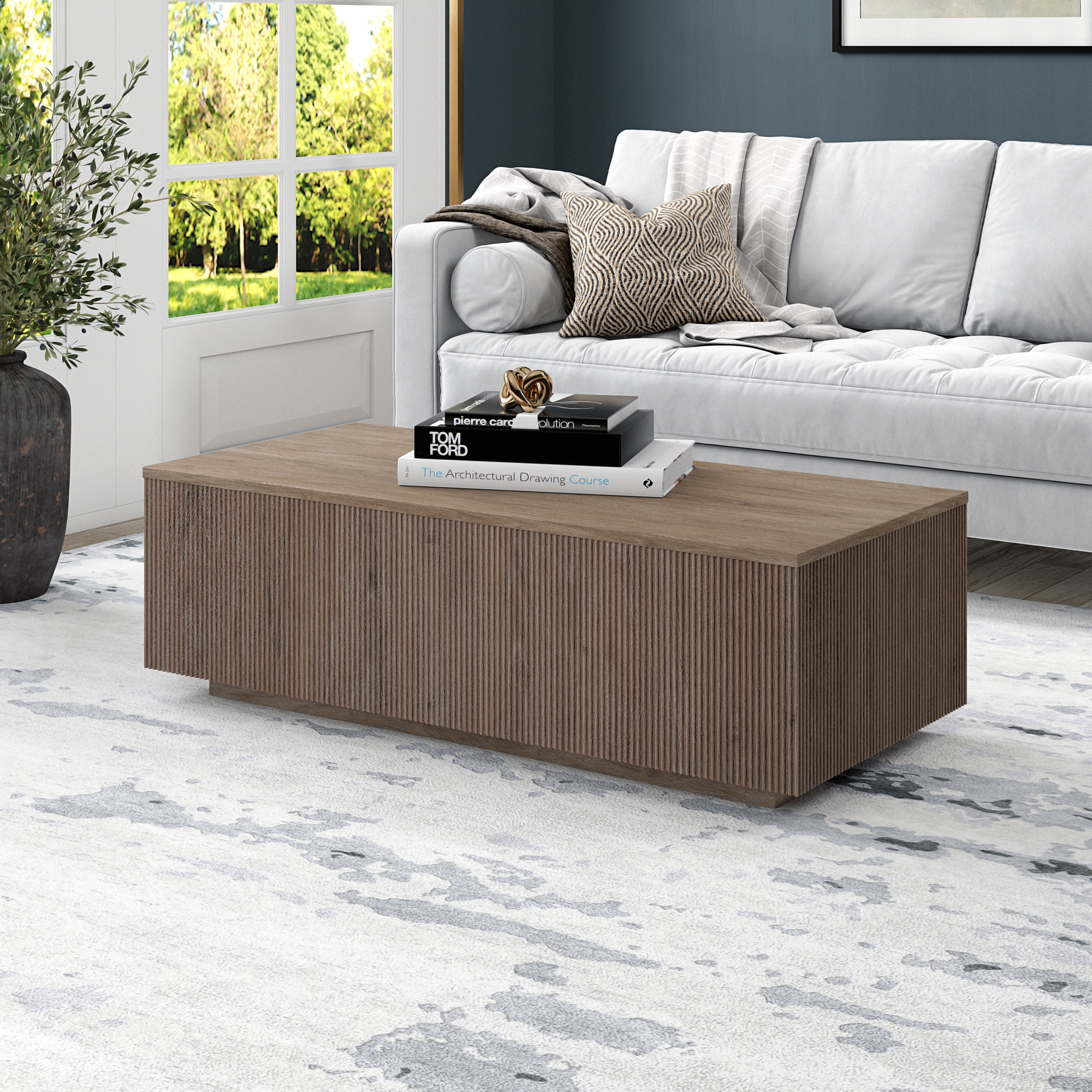 Oversized rectangular coffee table discount