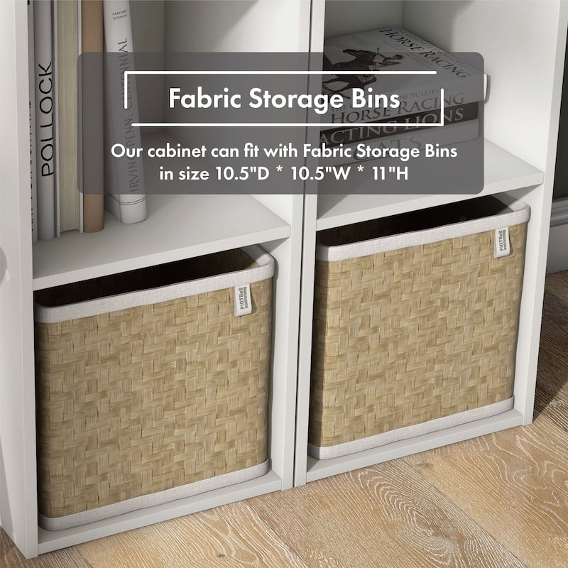 DH BASIC Modern Wood Customizable Stackable Storage Organizer - Cube Shelves, Drawer Cabinet, Bookcase with Doors by Denhour