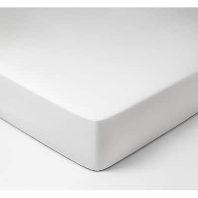 Delara GOTS Certified 100% Organic Cotton Fitted Sheet, 400TC Long Staple Cotton, Moisture-Wicking, Smooth & Breathable