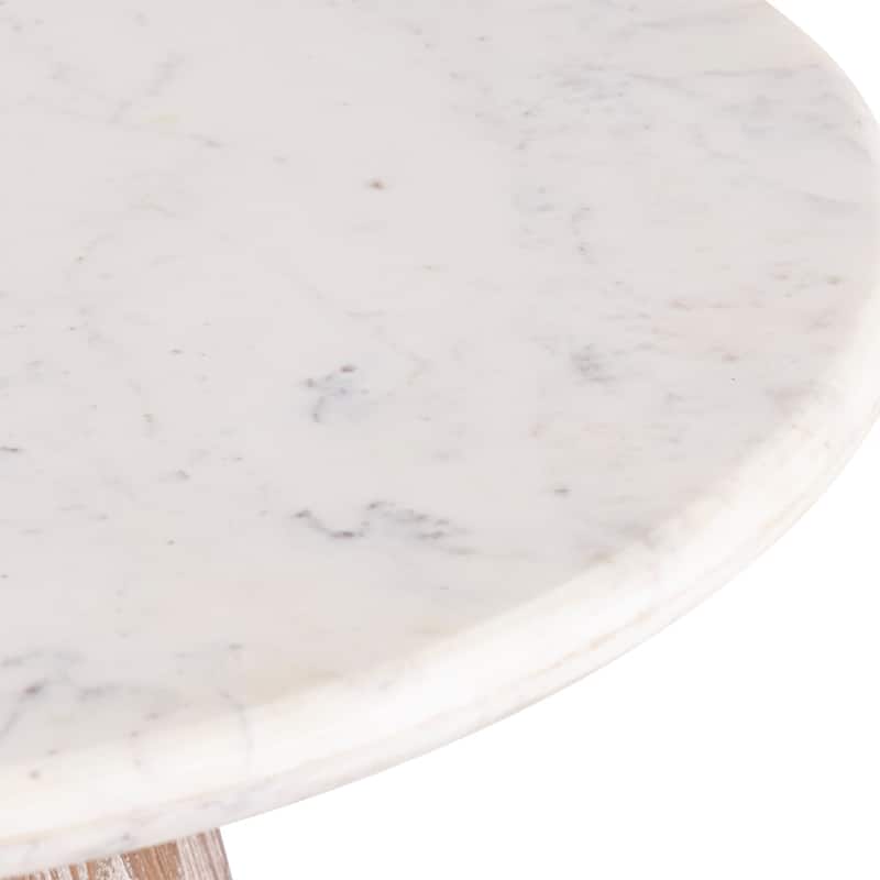 Round Coffee Table with Marble Top - 31"