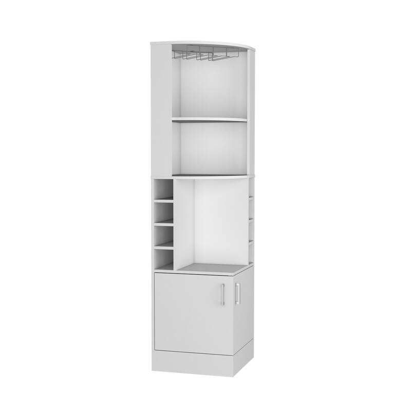 Corner Bar Cabinet, Double Door Cabinet, Glass Rack, Eight Built-in Wine Rack