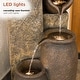 preview thumbnail 5 of 9, Alpine Corporation 43" Tall Indoor/Outdoor Pottery Fountain with Replaceable LED Lights