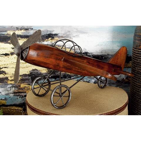 Brown Fir Vintage Sculpture Transportation 9 x 16 x 14 - 16 x 14 x 9