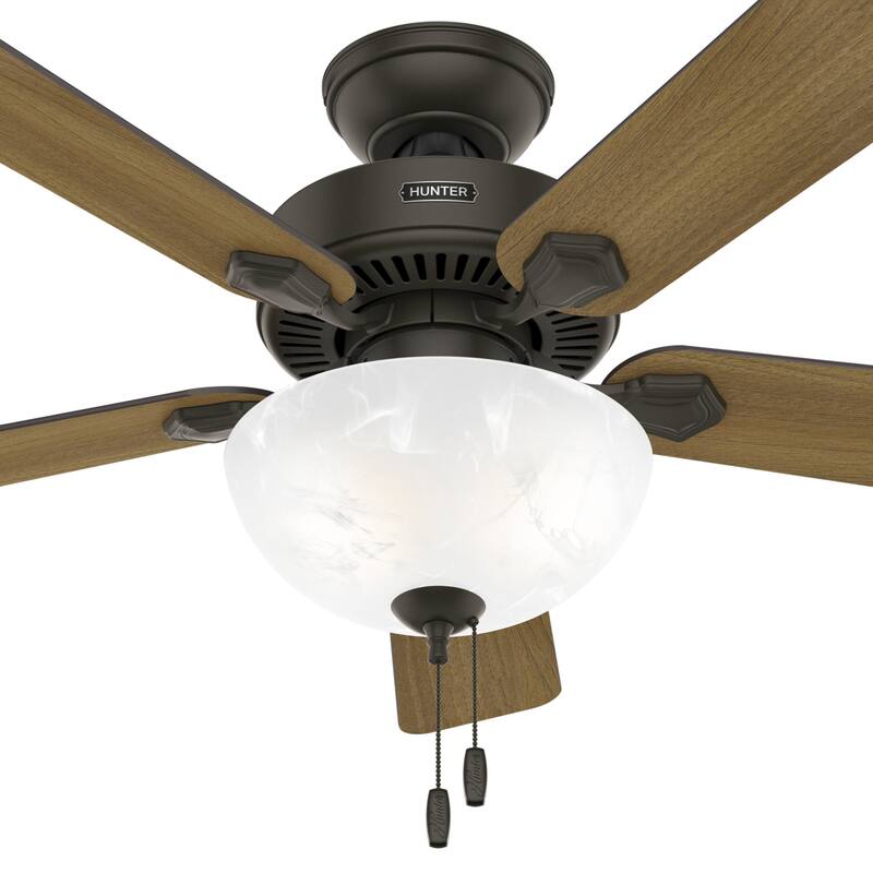 Hunter 44" Swanson Ceiling Fan with LED Light Kit & Pull Chain - Casual Traditional - 4 Speed DC Motor - ENERGY STAR!