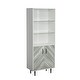 preview thumbnail 4 of 7, Nestfair Modern Sideboard Storage Cabinet with Open Shelves - 68 in. H