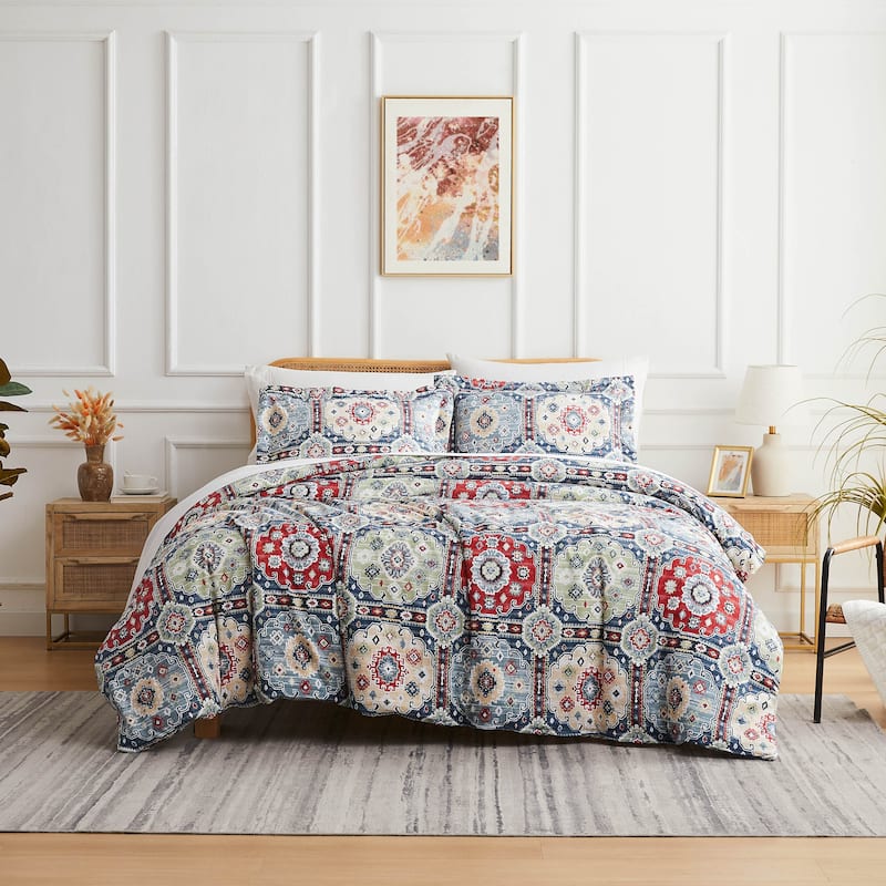 Kilim Oversized Duvet Cover Set - Twin - Multi Color - 2 Piece