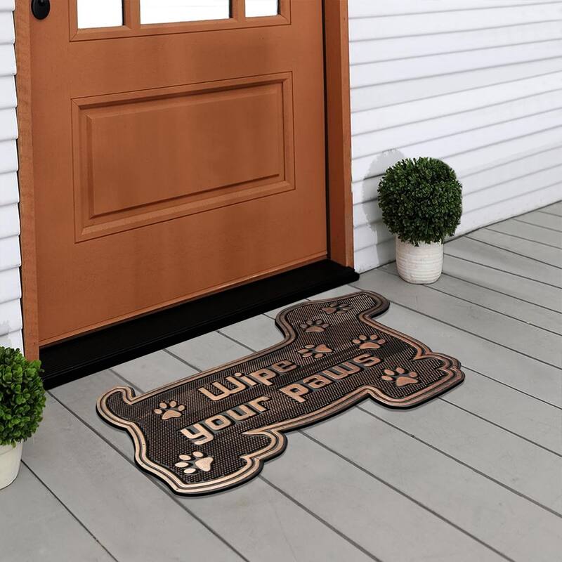 A1HC Rubber Pin Mat, Wipe your paws Beautifully Copper Finish Entry Doormat 18"X30"