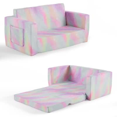 1-Piece Full Sponge Kids Double Folding Sofa Bed Kids Sofa