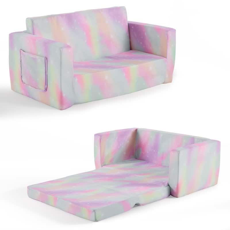 1-Piece Full Sponge Kids Double Folding Sofa Bed Kids Sofa