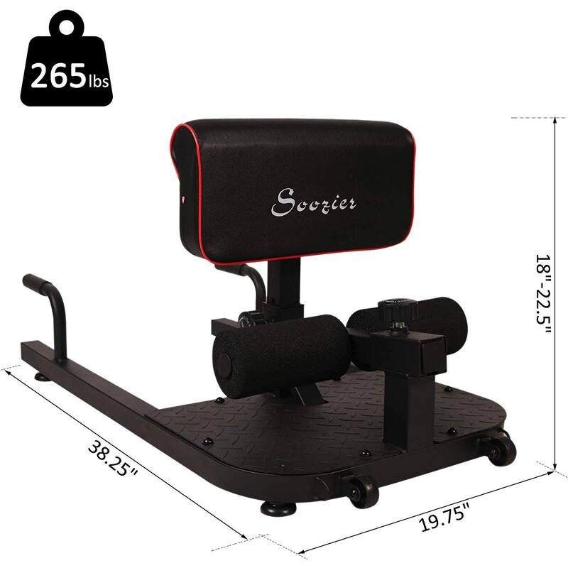 Soozier Multifunctional Abs Glutes Quads Training Workout Exercise Machine - Black