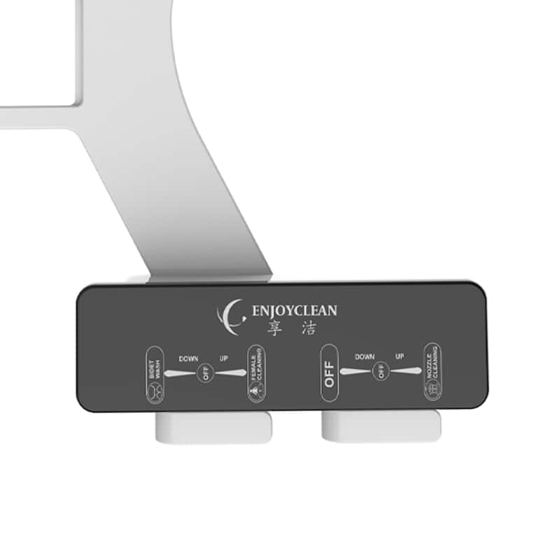 Touch Screen Toilet Bidet Dual Nozzle Spray Self Cleaning Water Pressure Control White