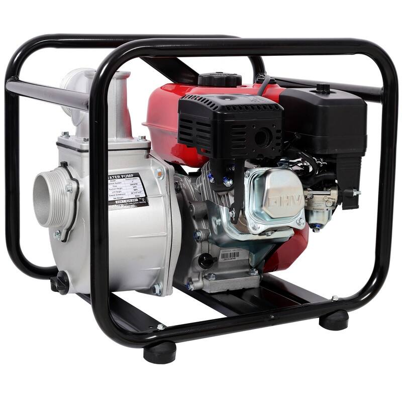 Gas Engine Powered Water Pump 3"Inlet & Outlet, 264GPM Flow, 7HP 212CC EPA Certified, 3in NPT Connector, 25FT Flat Hose
