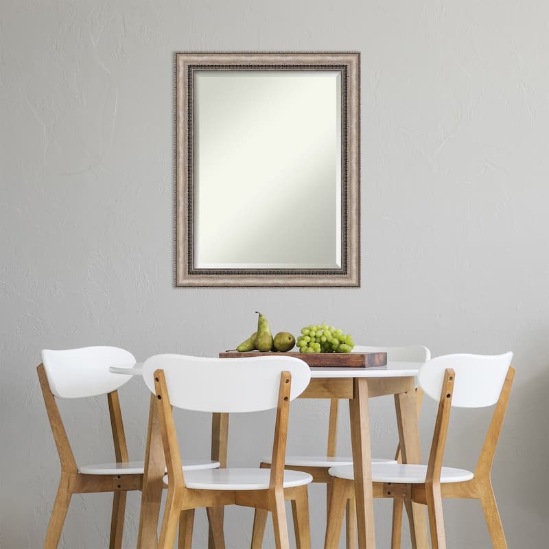Beveled Wall Mirror - Lyla Ornate Silver Frame - Lyla Ornate Silver