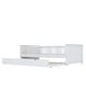 preview thumbnail 6 of 14, Kids Wood Semi-enclosed fence Platform Bed with Guardrail and Trundle