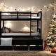preview thumbnail 1 of 10, Twin Bunk Bed with Ladder, Safety Rail, Twin Trundle Bed with 3 Drawers for Teens Bedroom, Guest Room Furniture Grey