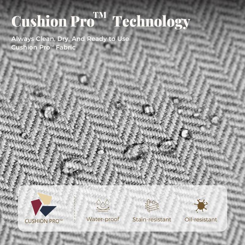 MAISON ARTS 4-Seat Patio Conversation Sets with 2 Rocking Sofa Chairs, 1 Loveseat Sofa and 1 Coffee Table