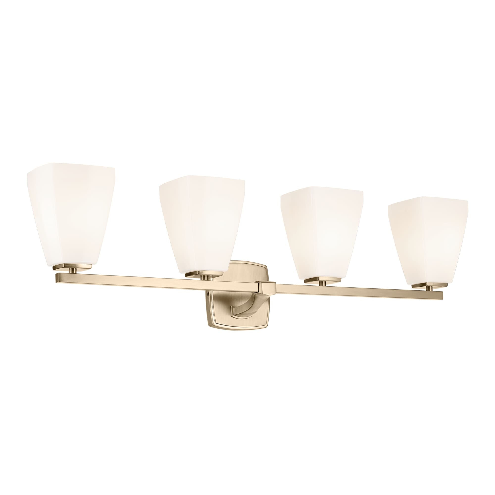 Kichler Lighting Marant 33.25" 4-Light Vanity Light with Opal Glass in Champagne Bronze - Champagne Bronze