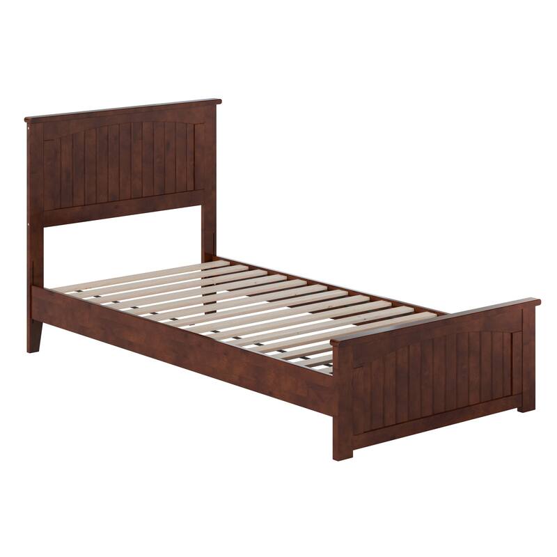 Naples Solid Wood Low Profile Platform Bed with Matching Footboard