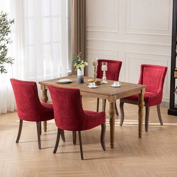 Burgundy upholstered dining chairs 2025