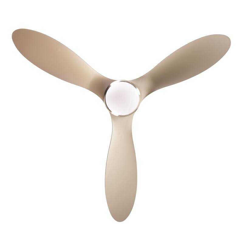 Modern Brushed Nickel 3-Blade Reversible Ceiling Fan with Remote Control - 56-in W x 13.7-in H