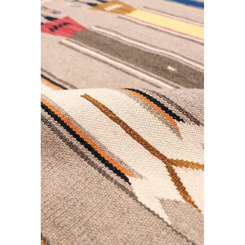 Pasargad Home Tuscany Reversible Wool Mocha Area Rug