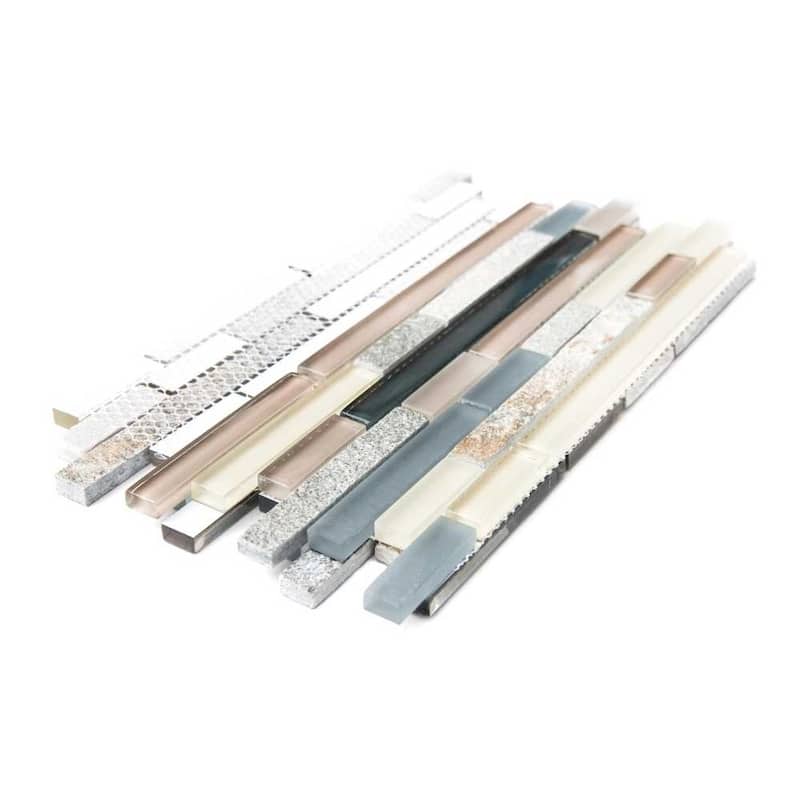 Victory Brick 1x3 Glass Linear Mosaic Tile - Wall, Backsplash