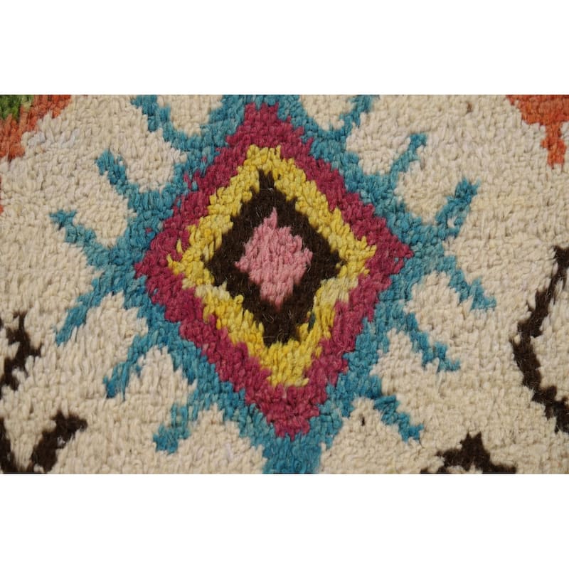 Plush Moroccan Oriental Area Rug Hand-Knotted Wool Carpet - 8'11" x 12'7"