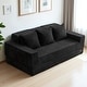 preview thumbnail 13 of 86, Corduroy Loveseat Sofa Bed 4 in 1 Foldable Floor Sofa Couch Convertible Boneless Couch