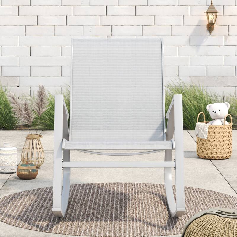 Corvus Antonio Outdoor Sling Fabric Rocking Chair