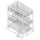 preview thumbnail 6 of 4, Garner Gunmetal Metal Frame Triple Bunk Bed with Ladder