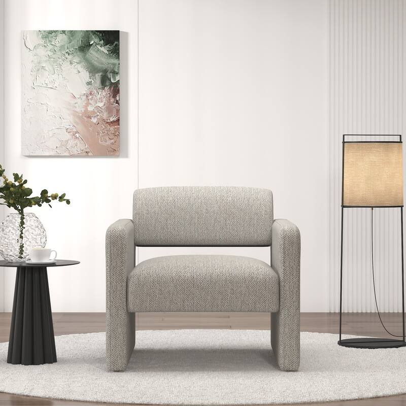 Accent Chair with Wood Frame and Padded Cushion
