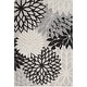 preview thumbnail 37 of 112, Nourison Aloha Floral Modern, Indoor/Outdoor Area Rug 3'6" x 5'6" - Black/White