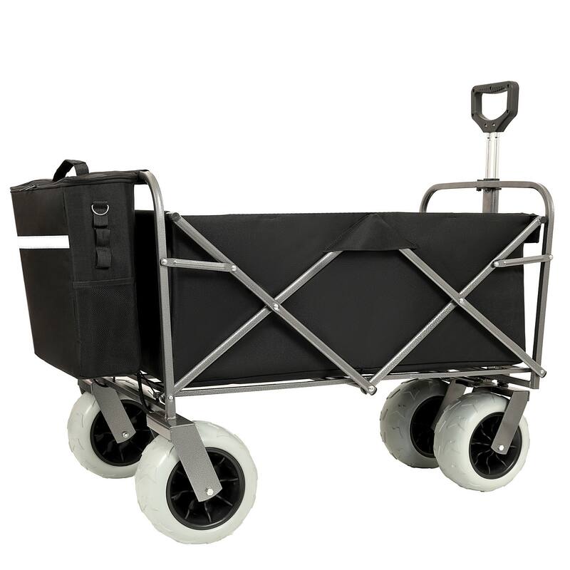 500lb Beach Wagon w/Big Wheels & Collapsible Design, All-Terrain Steel