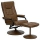preview thumbnail 48 of 58, Contemporary Faux Leather Multi-position Recliner and Ottoman