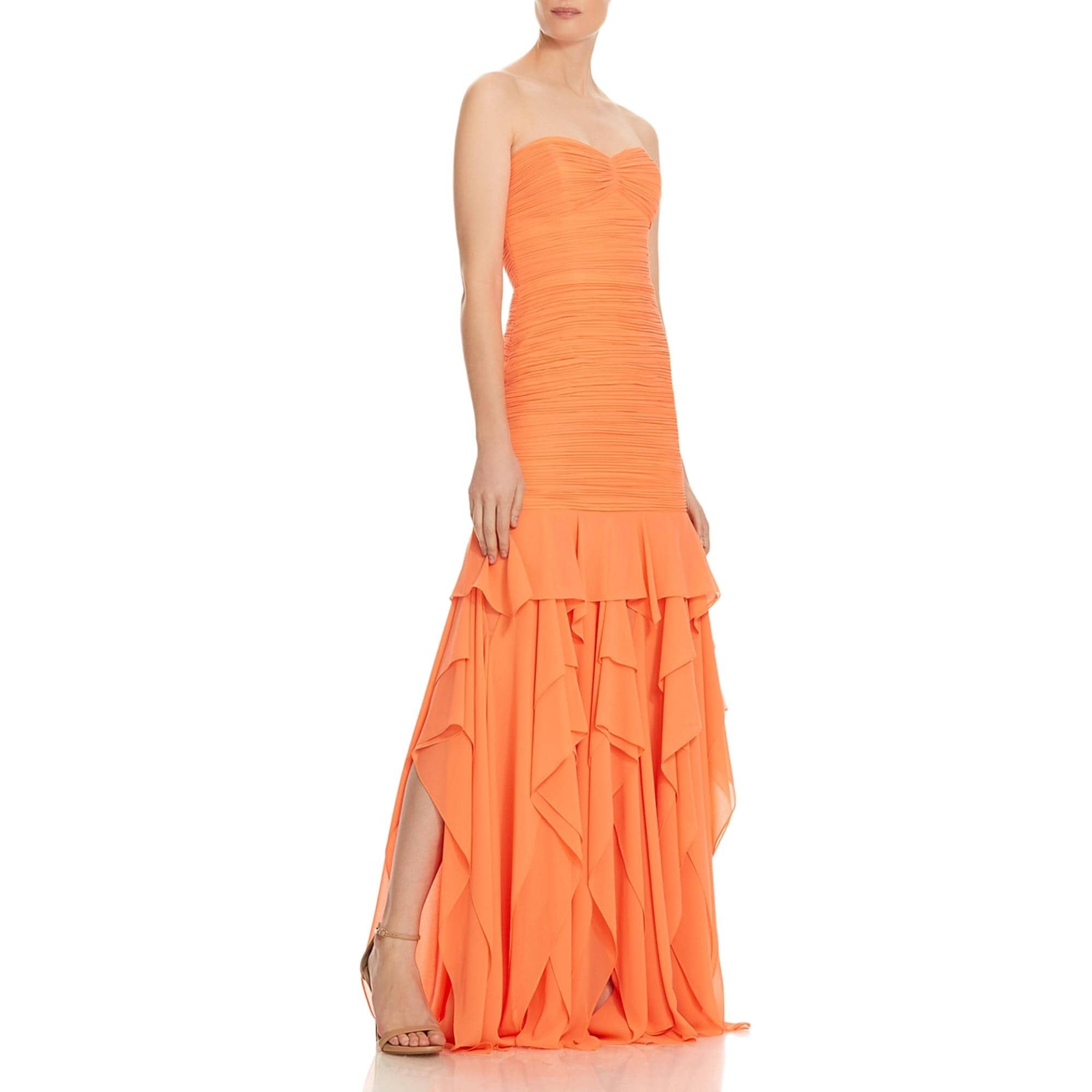 halston strapless dress