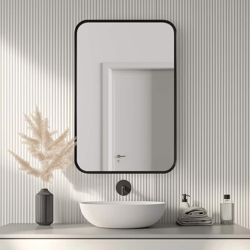 Talayuela Rectangular Aluminum Framed Medicine Cabinet with Mirror