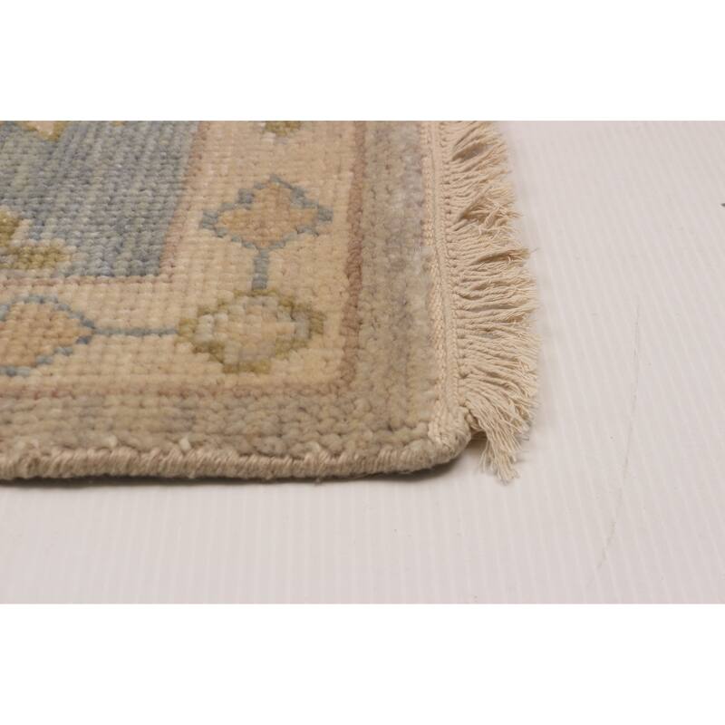 ECARPETGALLERY Hand-knotted Modern Oushak Light Grey Wool Rug - 7'11 x 9'10
