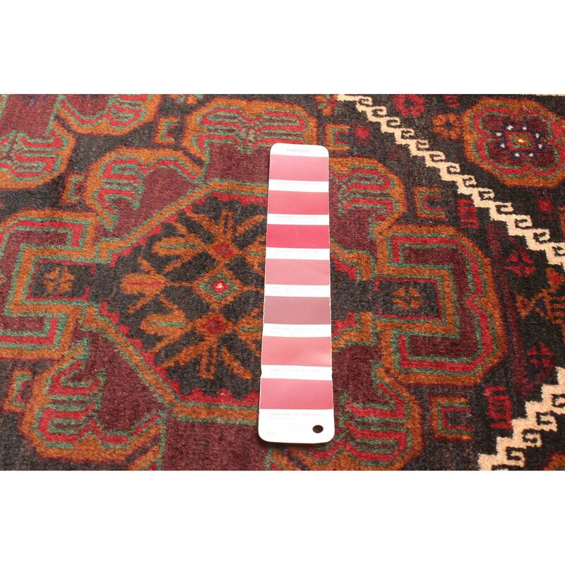 ECARPETGALLERY Hand-knotted Teimani Burgundy Wool Rug - 2'11 x 4'6