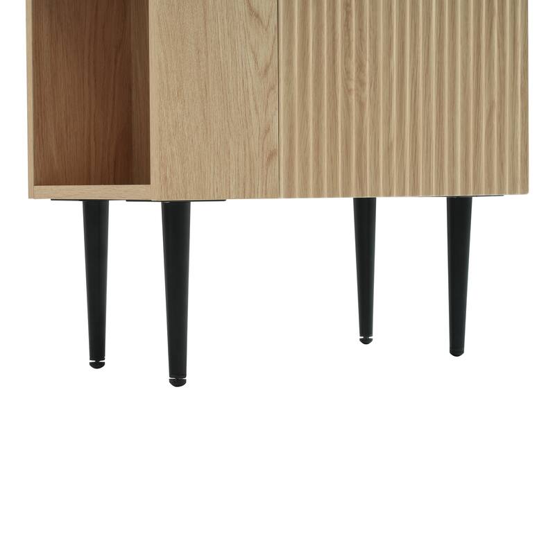 21.6" Wood Bathroom Vanity, Combo Cabinet, Bathroom Storage Cabinet, Single Ceramic Sink, Left Side Storage