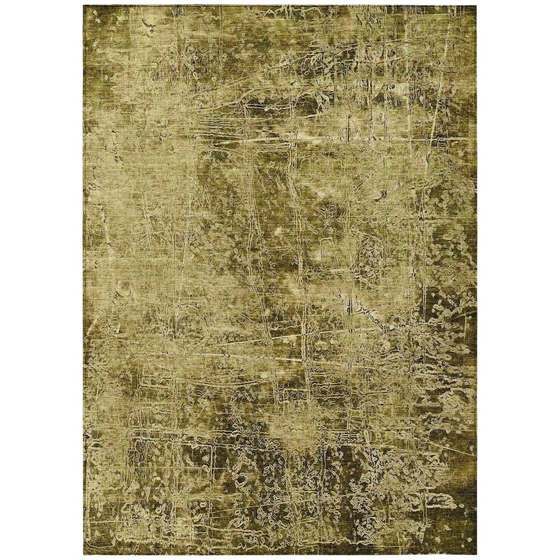Machine Washable Indoor/ Outdoor Abstract Solid Chantille Rug