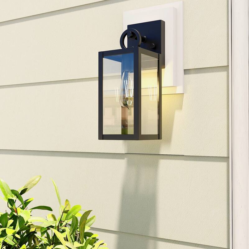 1-Light Outdoor Black Wall Sconce - 5"x6.25"x 13.79"