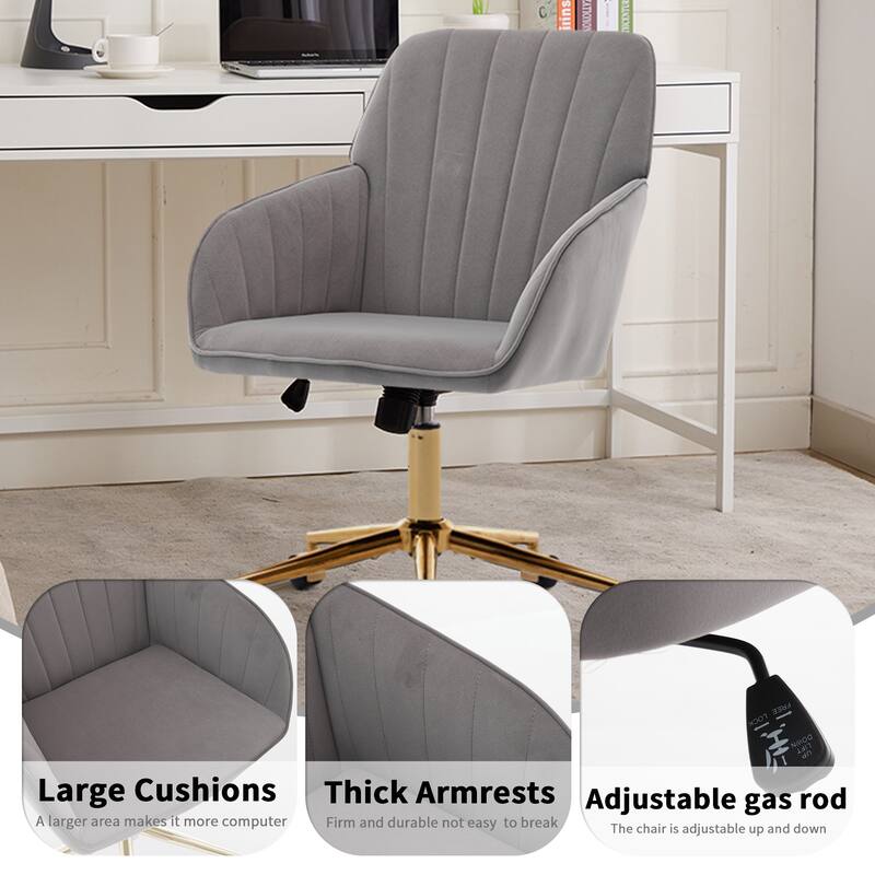 Modern Office Chair Ergonomic Office Chair with Adjustable Swivel Backrest, for Home Office Bedroom and Study