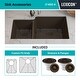 preview thumbnail 6 of 10, Lexicon Platinum Quartz 40/60 Double Bowl Kitchen Sink