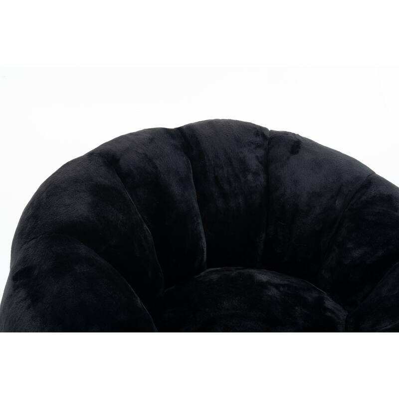 GDFStudio - Faux Fur Floral-Shaped Ultra-Soft Bean Bag Chair