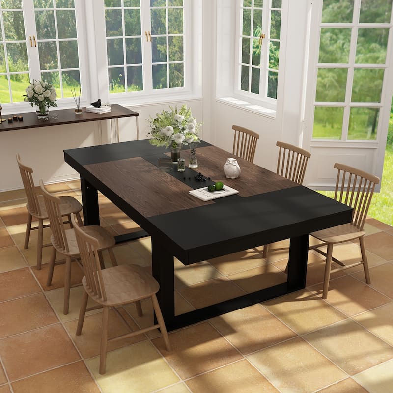 86.6" Larage Computer Desk Home Office Writing Desk Conference Table - Black